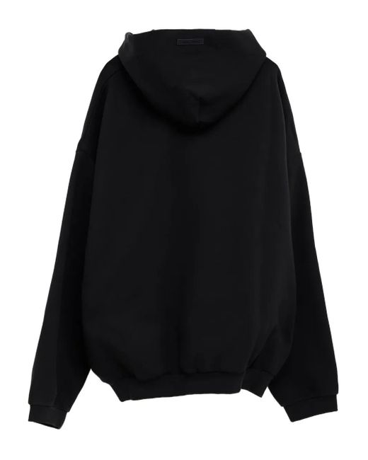Fear Of God Black Logo-Patch Hoodie for men