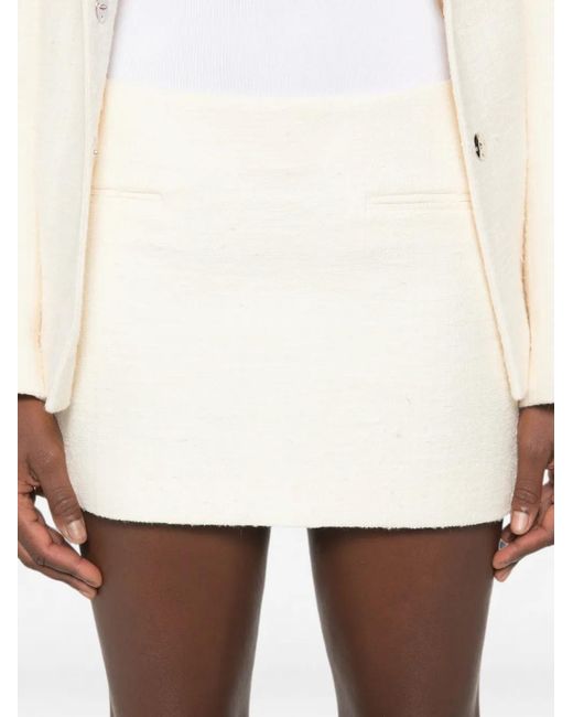 A.M.G White Welt-Pockets Mini Skirt