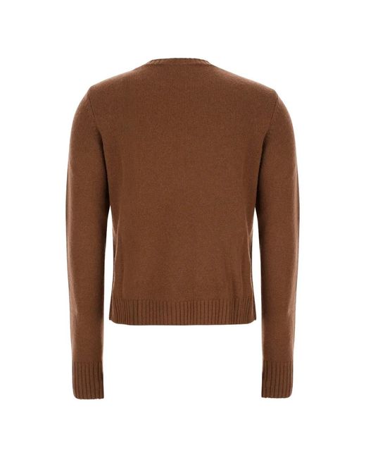 Max Mara Brown Pull À Losanges
