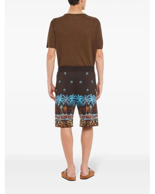 Alanui Blue The Tale Of Hawaiian Shorts for men