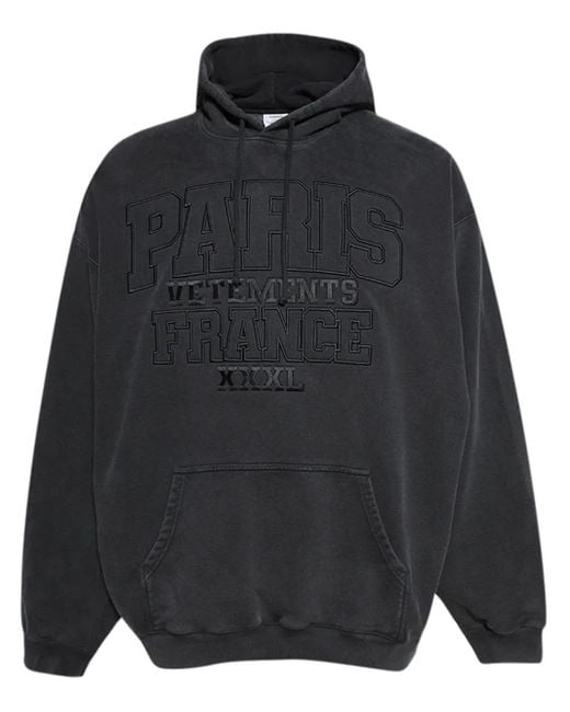 Hoodie Paris Xxxl Vetements pour homme en coloris Black