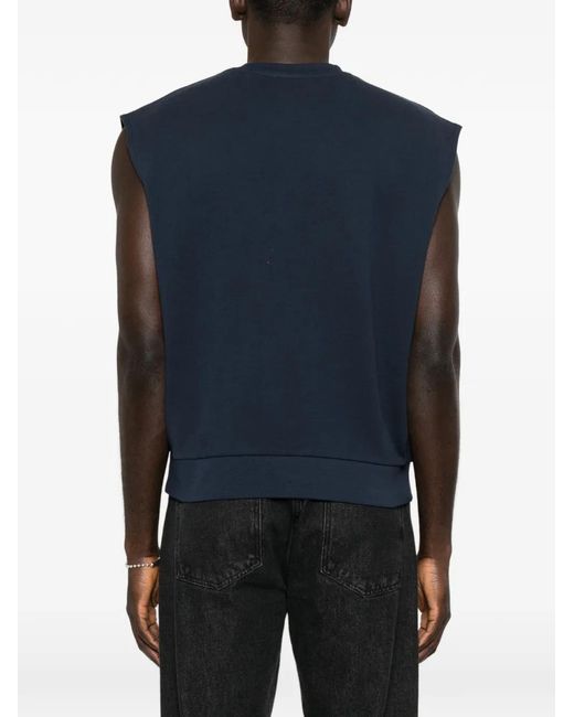 Carrera Blue Logo-Print Crew-Neck Vest for men