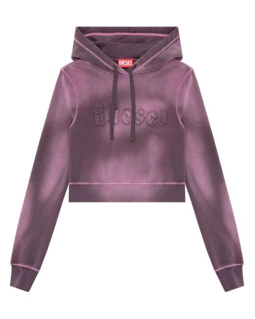 DIESEL Purple F-Slimmy Embroidered Logo Hoodie