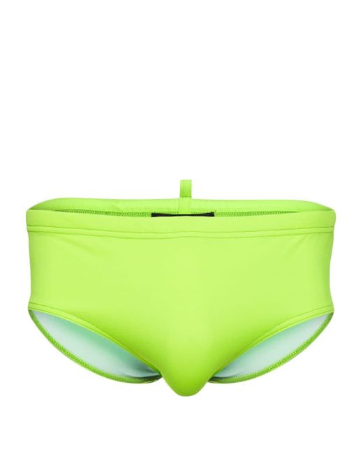 Bañador con cinturilla elástica y logo DSquared² de hombre de color Green