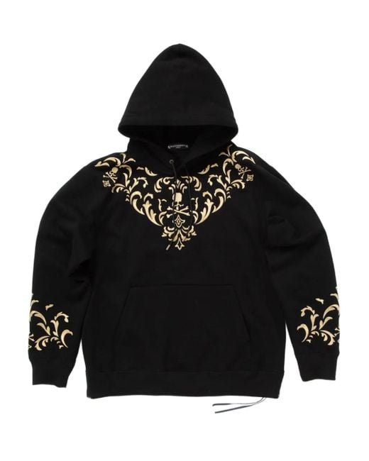 メンズ MASTERMIND WORLD Damask スカル パーカー Black