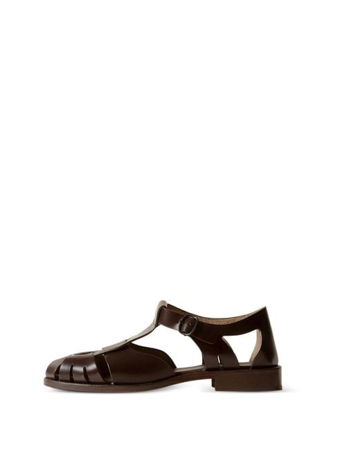 Hereu White Pesca Round-Toe Fisherman Sandals for men