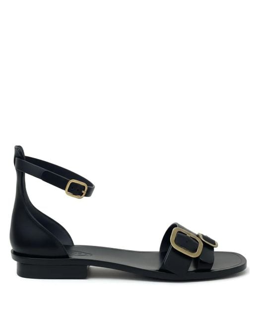 Tod's Black Buckle-Strap Sandals