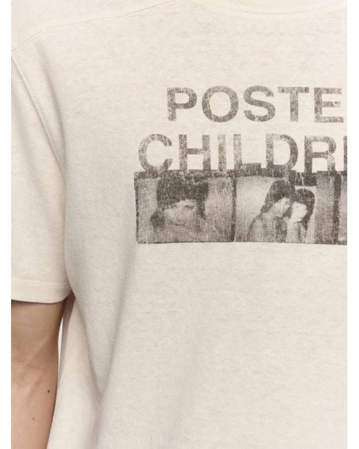 M I S B H V White Poster Children Graphic T-Shirt for men