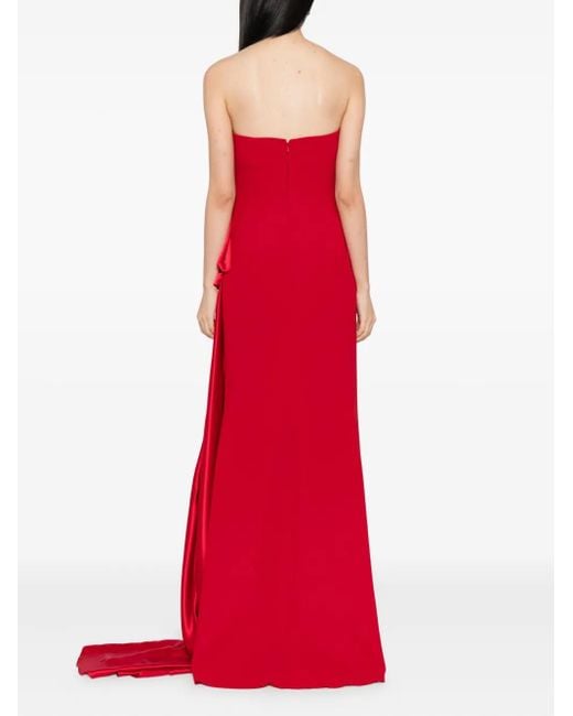 Saiid Kobeisy Red Strapless Gown