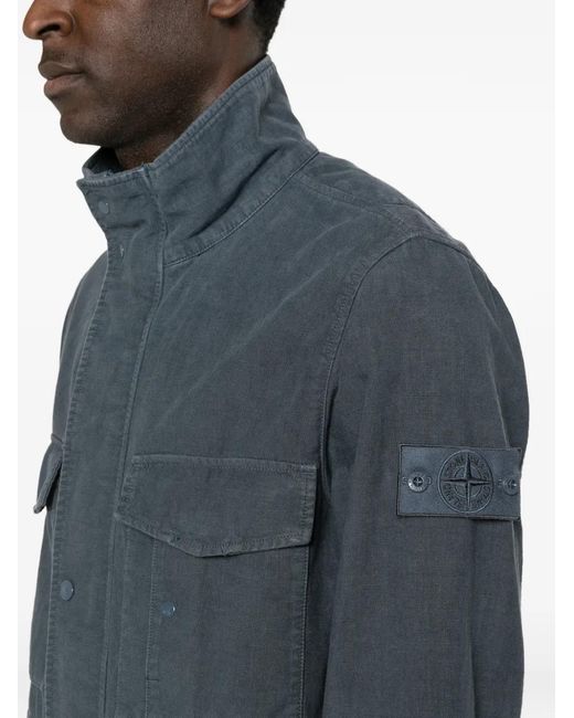 Stone Island Blue Compass-Badge Jacket for men