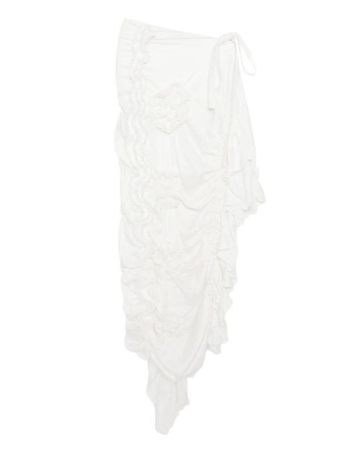 Róisín Pierce White Rose Of Light Asymmetric Skirt