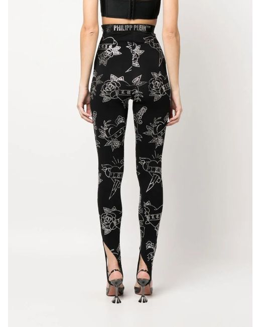 Philipp Plein Black Leggings
