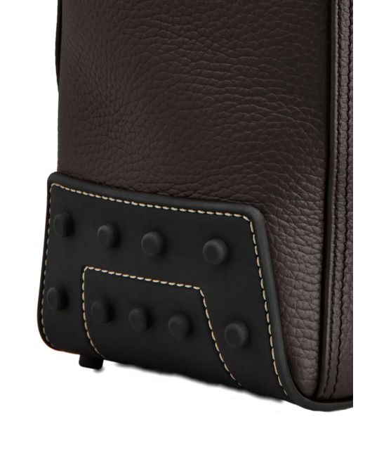 Tod's Black Pebble-Grain Tote Bag