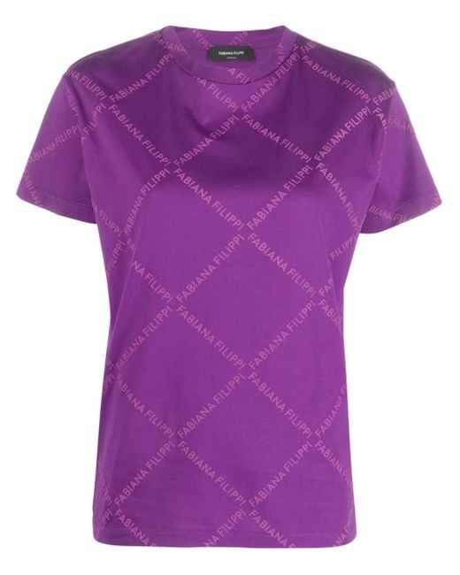 Fabiana Filippi Purple Short-Sleeved Jersey T-Shirt