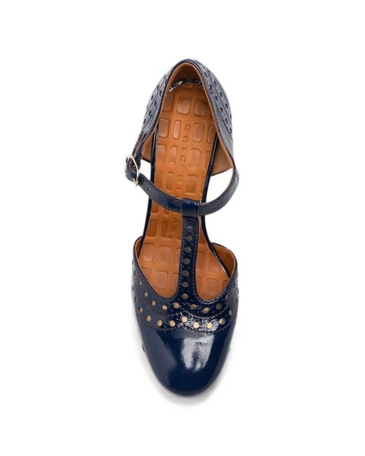 Chie Mihara Blue Mante T-Bar Heeled Pumps
