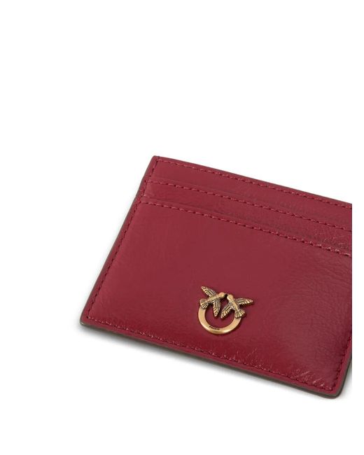 Pinko Red Logo-Applique Cardholder