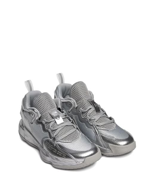 Adidas White Dame 7 Extply Two/ Metallic/Cloud" Sneakers
