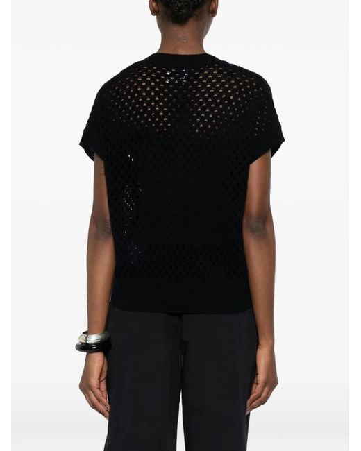 Allude Black Haut En Cachemire À Col V