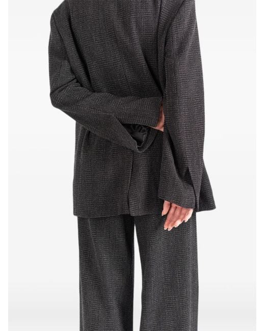 Societe Anonyme Black Berry Checked Wool Jacket