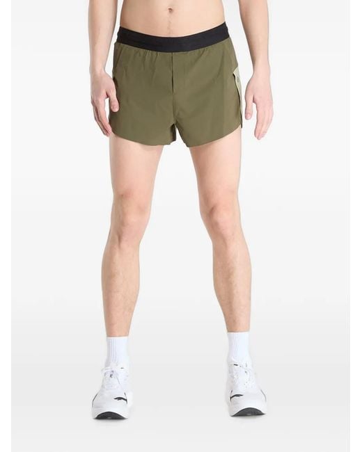 Ciele Athletics Green Logo-Waistband Running Shorts for men
