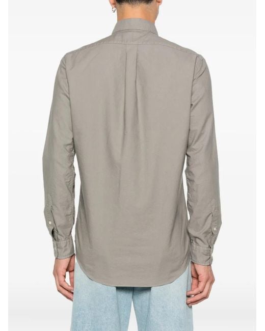 Polo Ralph Lauren Gray Long-Sleeve Button-Down Shirt for men