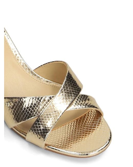 Michael Kors Metallic Criss-Cross Sandals