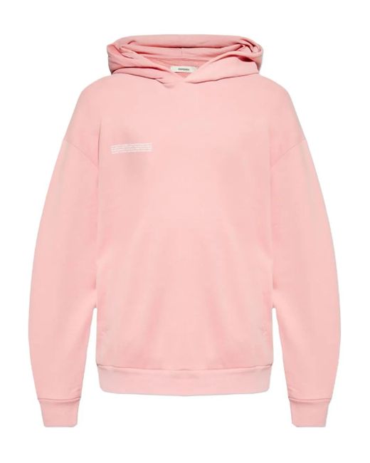 PANGAIA Pink Text-Print Hoodie