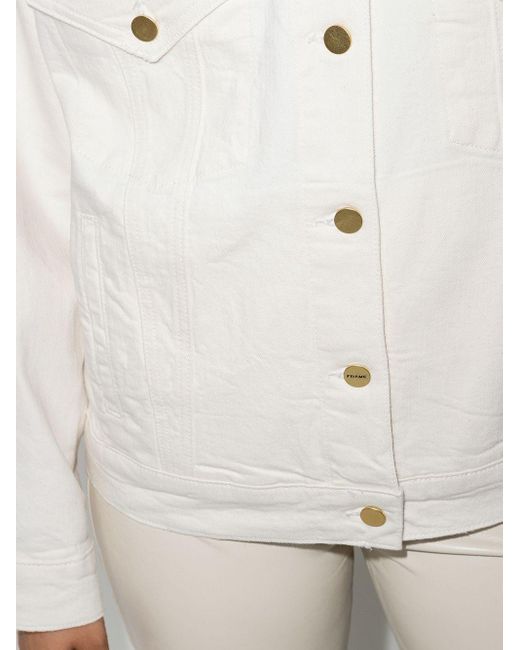frame white denim jacket
