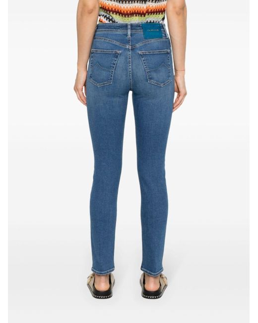 Olivia high-waisted jeans di Jacob Cohen in Blue