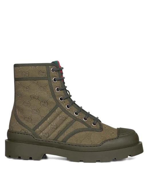 Gucci Green Lug-Sole Boots for men