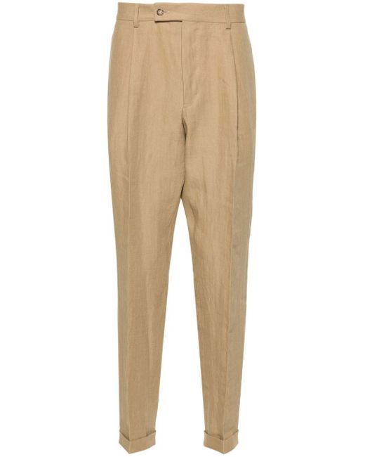 Caruso Natural Armide Linen Trousers for men