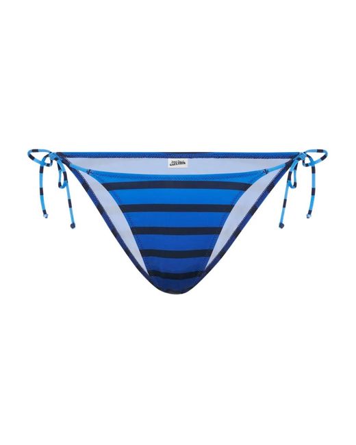 Jean Paul Gaultier Blue Marinière Print Bikini Bottom