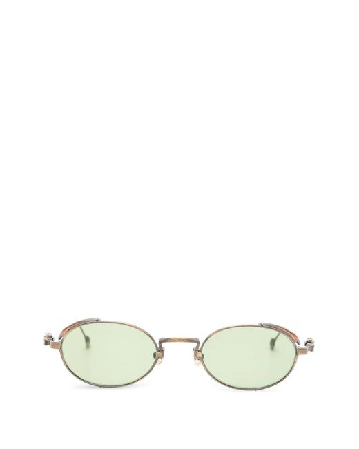 Matsuda Metallic Oval-Frame Sunglasses