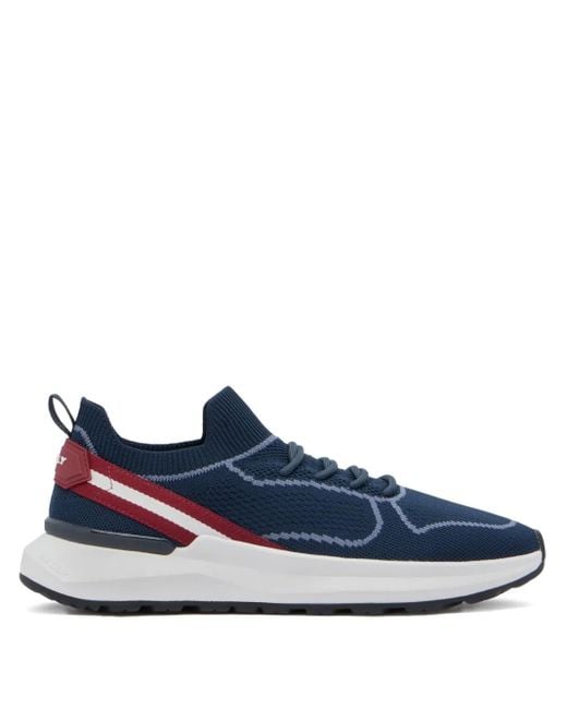 Bally Blue Sylen Ribbon Logo Sneakers for men