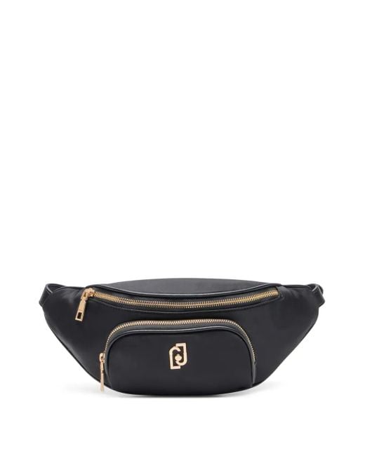 Liu Jo Gray Charm-Detail Belt Bag