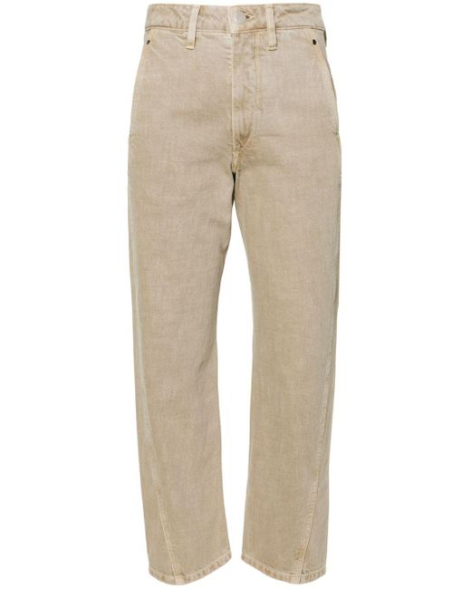Lemaire Twisted High Waist Straight Jeans in het Natural