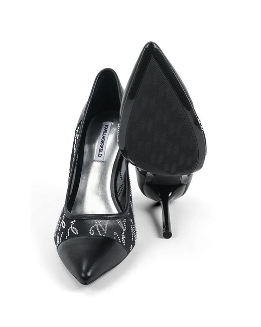 Karl Lagerfeld Black Sarabande Embellished Pumps