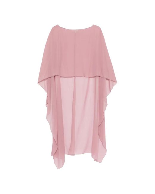Antonelli Pink Herve Asymmetric Poncho