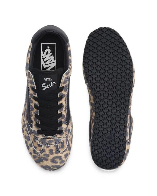 Vans White Leopard-Print Serio Sneakers