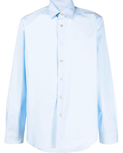 Chemise Coton Paul Smith pour homme en coloris Bleu Homme Vêtements Chemises Chemises casual et boutonnées 