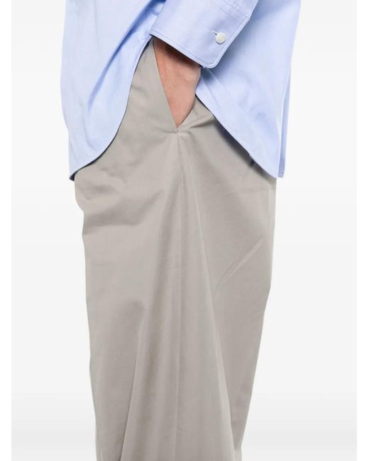 Jil Sander Gray Drill Trousers for men
