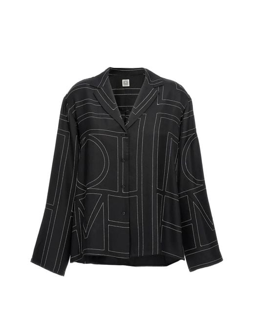 Totême Black Silk Shirt