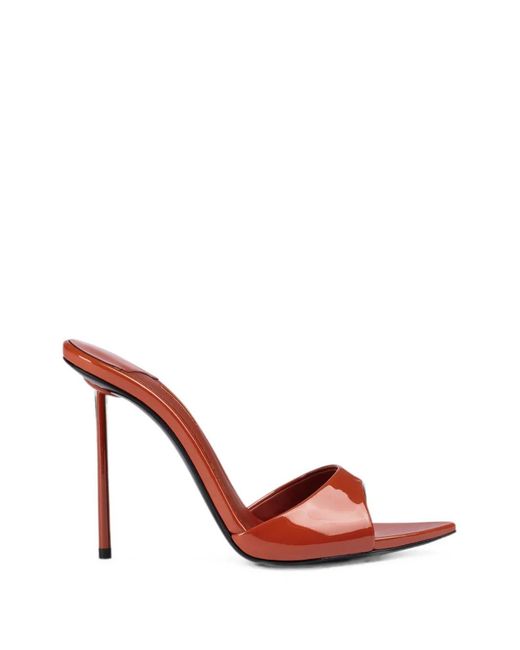 Le Silla Pink Sandales En Cuir Verni Bella 80 Mm