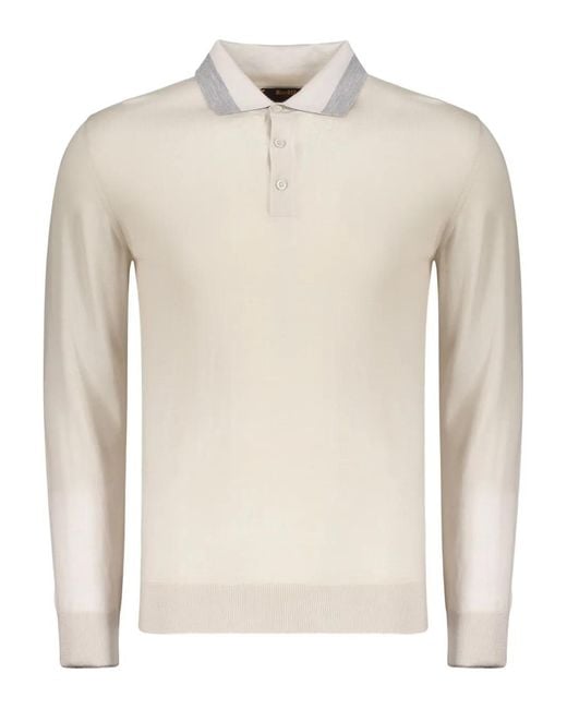 Moorer Natural Polo-Collar Sweater for men