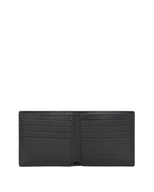 Roberto Cavalli Black Monogram-Embossed Bi-Fold Wallet for men