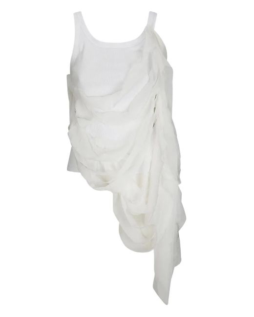 Maria Calderara White Layered Tank Top