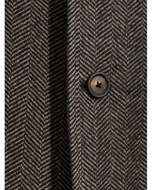 Eleventy Gray Herringbone Coat for men