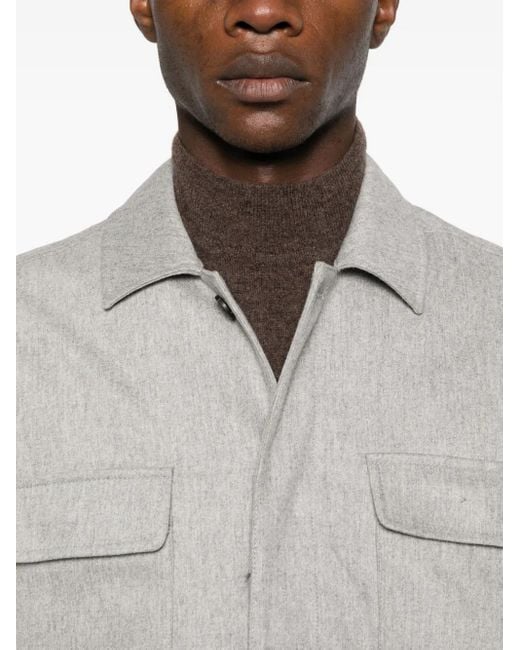 Eleventy Hemdjacke mit Klappentaschen in Gray für Herren