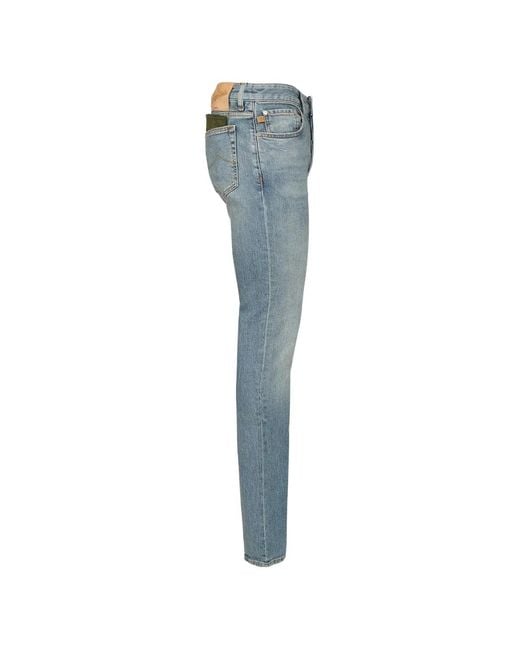 Jacob Cohen Blue Logo-Patch Jeans for men