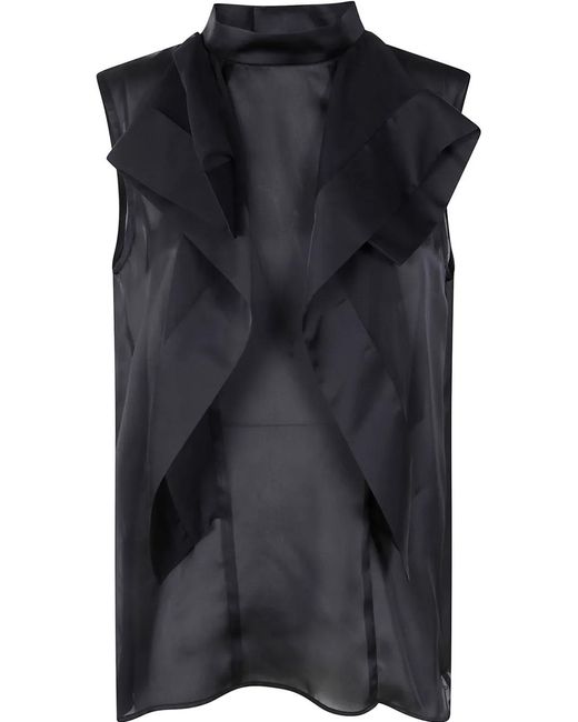 Sacai Black Ruffled Top